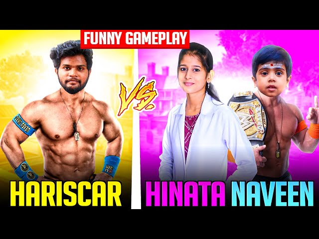Free Fire Gameplay with V Badge Player HARISCAR vs NAVEEN x HINATA | One Tap Challenge | PVS Gaming