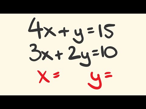 Simultaneous Equations using the elimination method