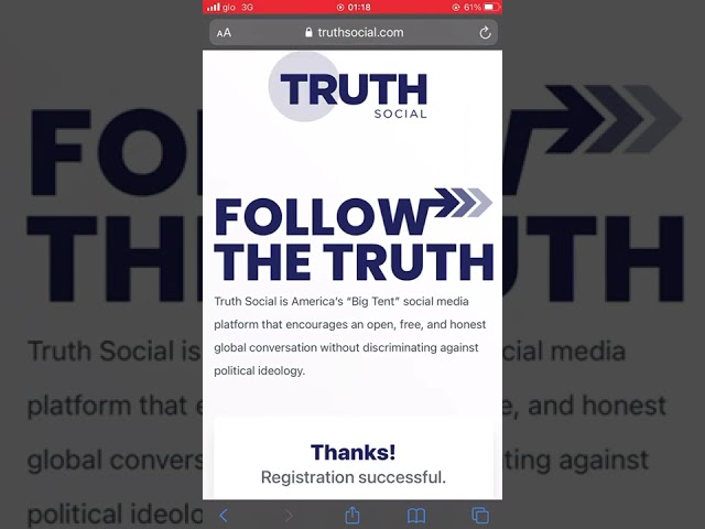 How to sign up to Truth Social  -  The Donald Trump  New Social  Media Network