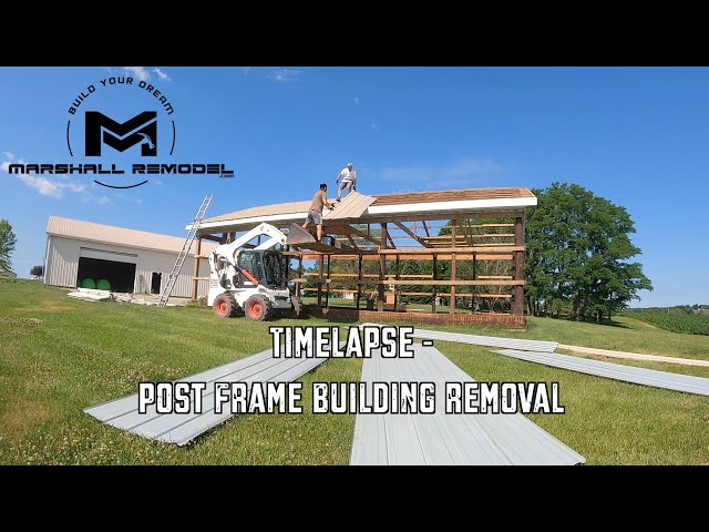 Full Timelapse | 39' X 28" Post Frame Building Removal