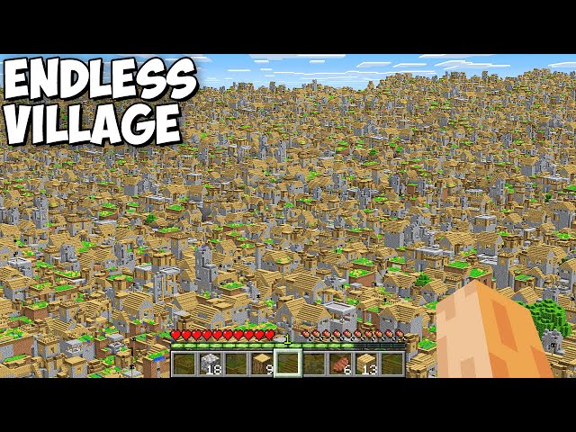 I found this Secret ENDLESS INFINITE Village in My Minecraft World !!! New Boundless Village !!!