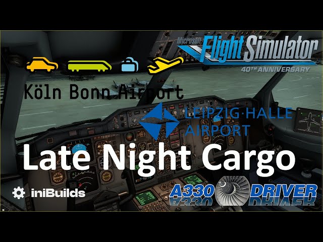 A300-600F - Full Flight: Late Night Cargo Run from Leipzig to Cologne | Real Airbus Pilot