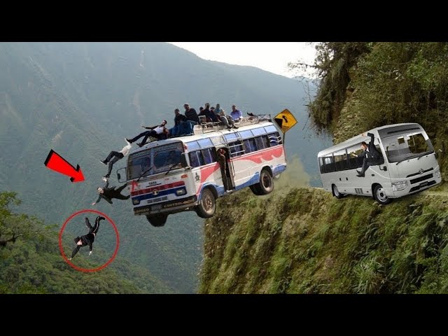10 Extreme Dangerous Fastest Skills Idiots Heavy Truck & Bus Climbing Mountain Roads Fails Driving