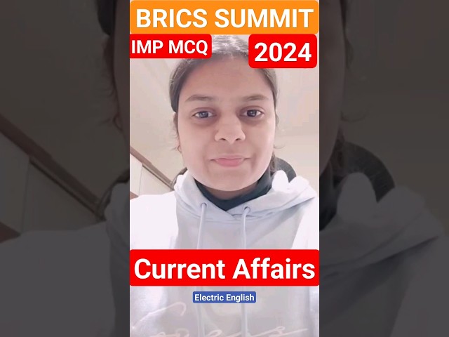 2024 brics summit held in which country? current affairs #electricenglish #currentevents