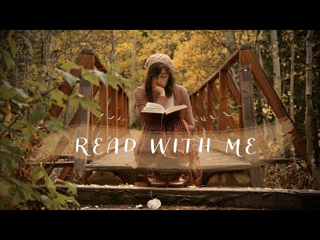 Read with Me in an Autumn Forest - calm music, nature sounds + autumn ambience ASMR for 40 min