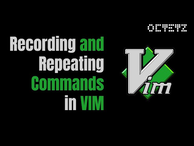 Recording and Repeating Commands in VIM (macros)