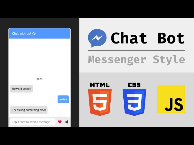 How to create a Messenger Style Chat Bot with JavaScript Tutorial (Part 1)