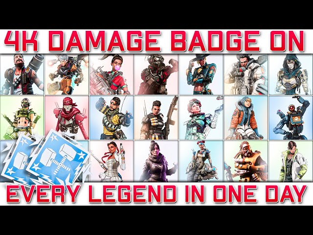 Getting 4000+ DAMAGE on EVERY LEGEND in UNDER 24 HOURS in Apex Legends