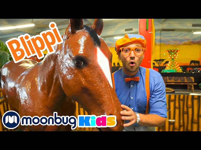Blippi Explores Jungle Animals | Moonbug Kids TV Shows - Full Episodes | Cartoons For Kids