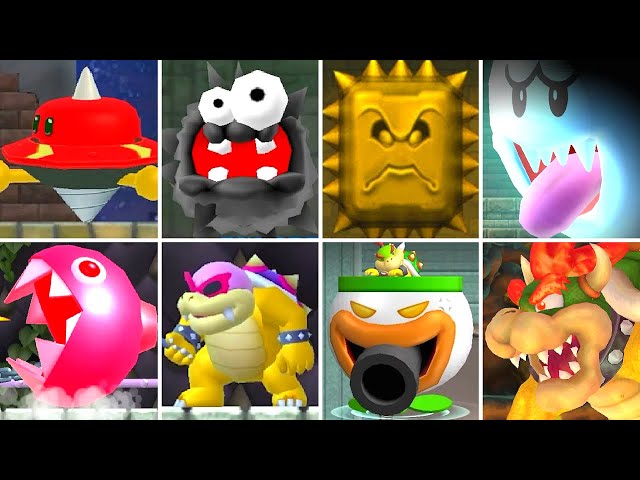 New + Newer Super Mario Bros Wii - All Bosses