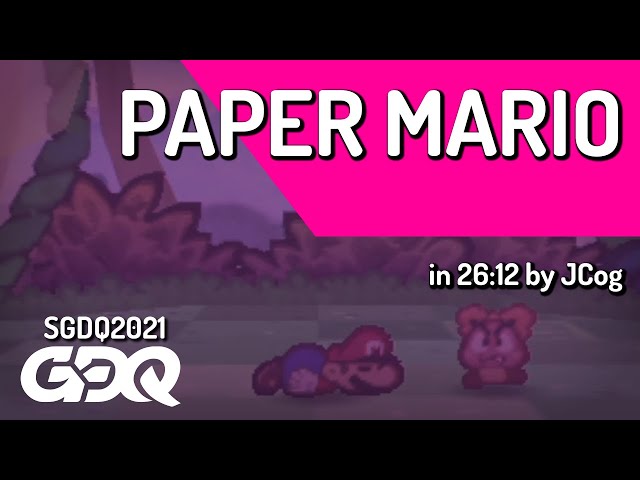 Paper Mario by JCog in 26:12 - Summer Games Done Quick 2021 Online