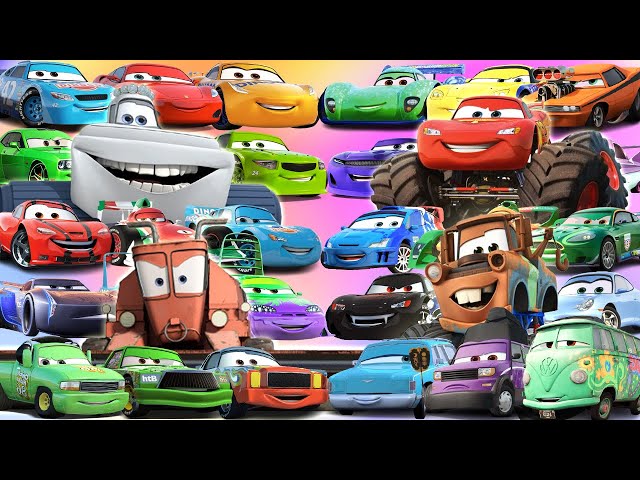 Looking For Disney Pixar Cars Lightning Mcqueen, Tokyo Mater, John Lassetire, Rescue Squad Mater