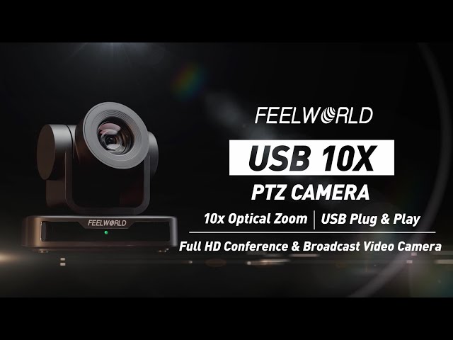 FEELWORLD USB10X Video Conference USB PTZ Camera 10X Optical Zoom Full HD 1080p for Live Streaming
