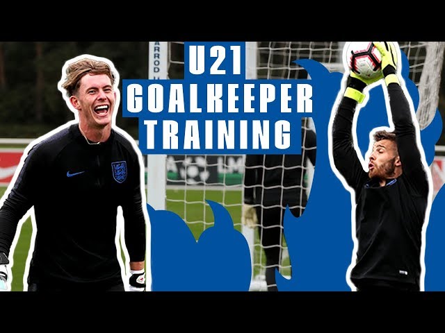 "What a SAVE!" | U21 Keepers Try to Score Against Each Other!  | U21 Goalkeeper Training | England