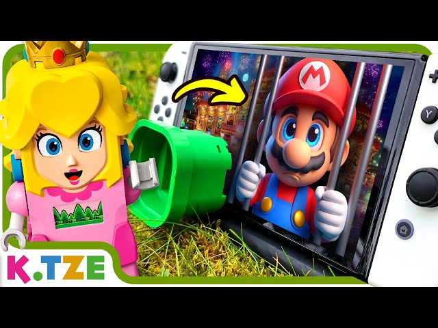 Lego Peach enters the Nintendo Switch to Save Mario 👑🎮 Super Mario Odyssey Story