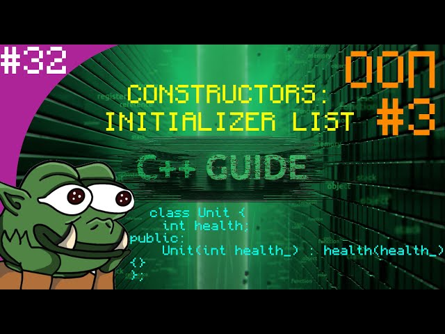 C++ понятный курс для начинающих. #32 ООП #3. Конструкторы и деструкторы: список инициализации.