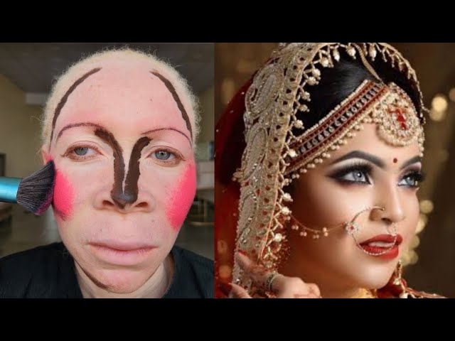 Unbelievable 🔥😱 Indian Bridal Makeup Transformation 👆😳 Cirurgia Plástica 💉💉