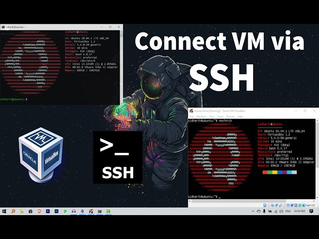 How to Connect A VirualBox VM To Your Actual PC Using SSH.