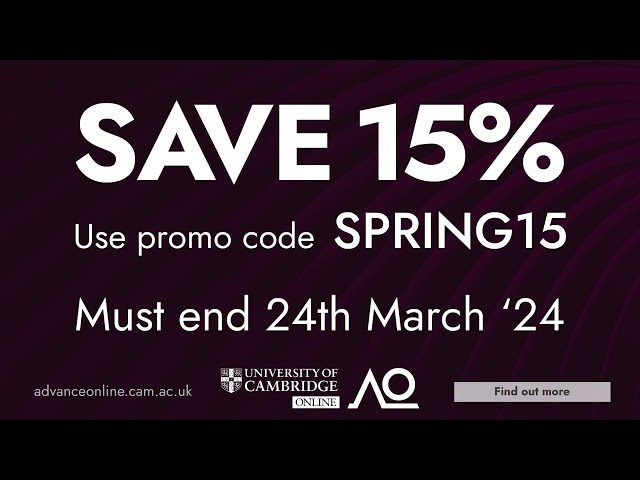 University of Cambridge | Use promo code SPRING15 to save 15% | Sale must end 24th March '24