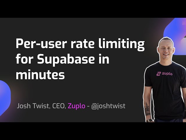 Per user rate limit your Supabase backend
