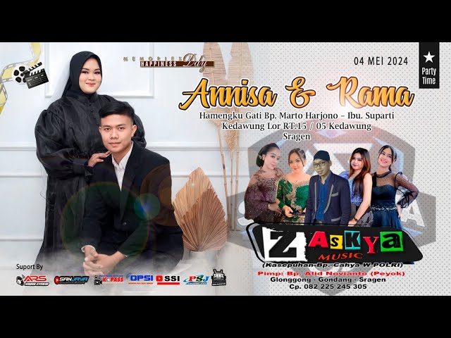 Live ZASKYA MUSIC - Midodareni " ANNISA & RAMA " ARS JILID 4 || SANJAYA - Kedawung Lor 04 Mei 2024
