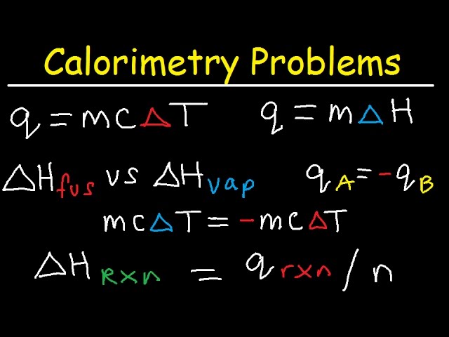 Calorimetry Problems, Thermochemistry Practice, Specific Heat Capacity, Enthalpy Fusion, Chemistry