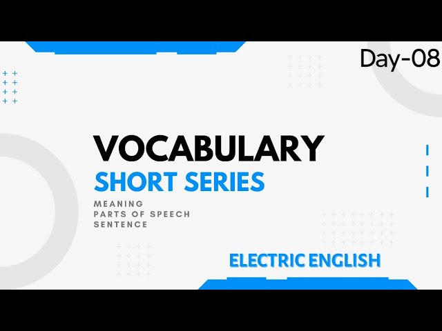 Vocabulary Short Series || Day-08 || VSS By Peeyush Jindal || Previous Year & The Hindu Daily Vocab