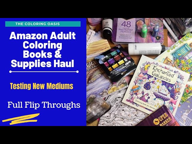 HUGE Amazon Adult Coloring Haul | Books and Art Supplies | Testing New Pencils and No-Bleed Markers