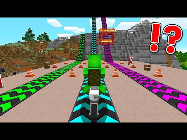 The Mega Ramp Stunt Race in Minecraft