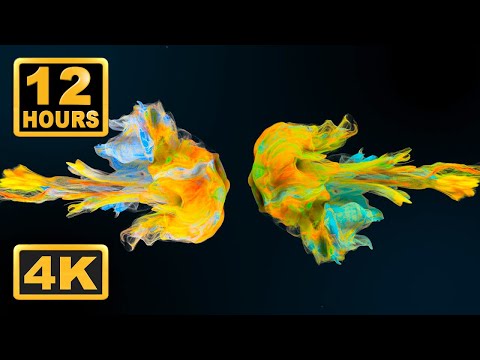 12 HOURS Abstract Macro Liquid in Slow Motion! 4K Relaxing Screensaver for Meditation Relaxing music