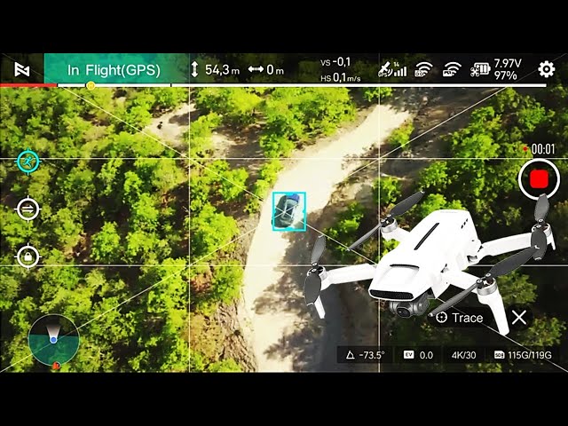 Fimi X8 Mini GPS Drone - Car Tracking Performance (Trace Mode)