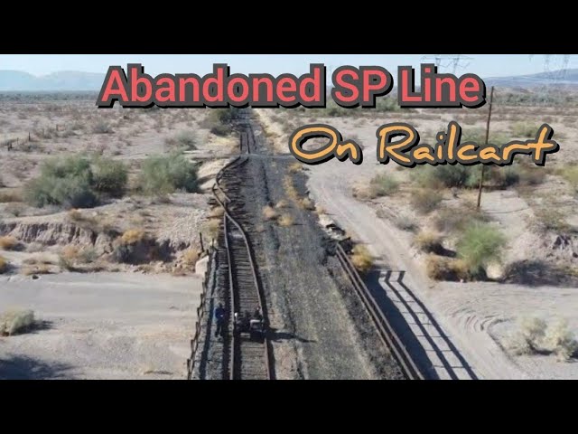 Old tracks of the Sunset limited Amtrak train riding on Railcart - Arizona US.  (PART 1)