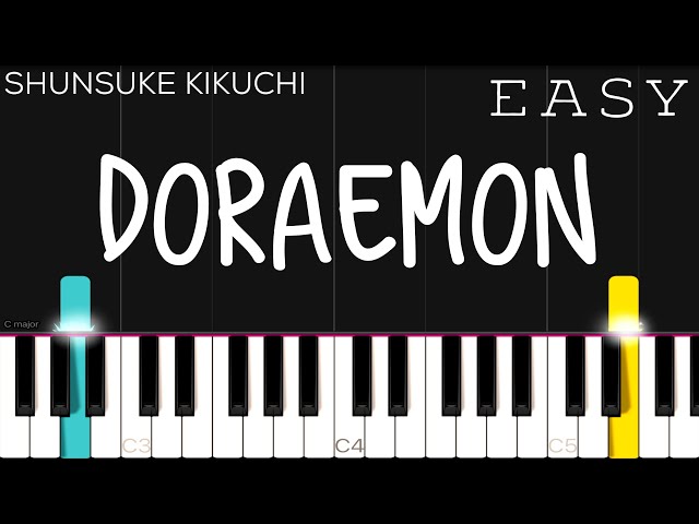 Doraemon Theme Song (Doraemon no Uta) | EASY Piano Tutorial