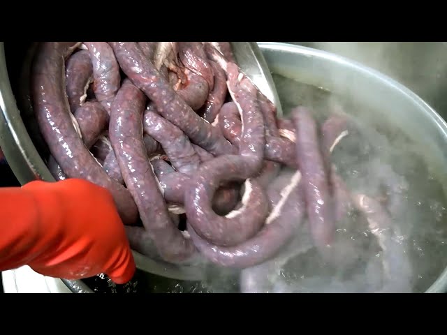 handmade blood sausage / Sundae making factory with taste and hygiene every day
