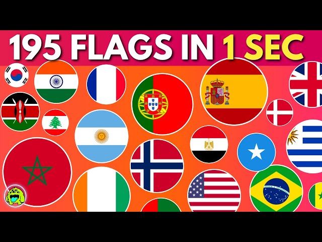 Guess The Flag In 1 Second  | 195 FLAGS