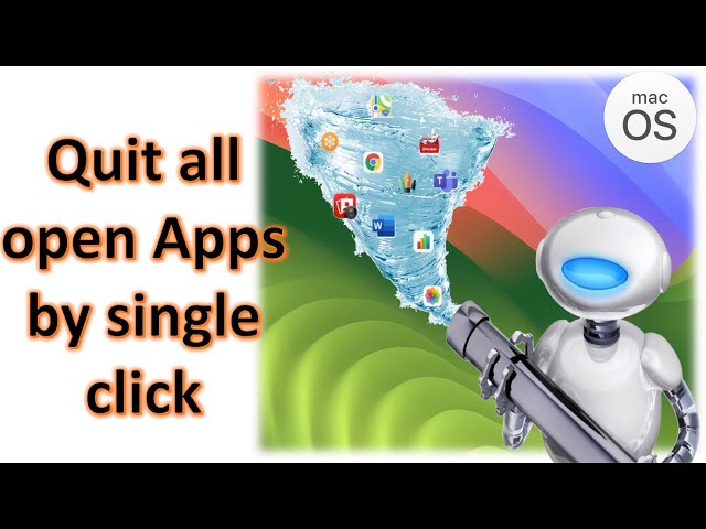 How to Quit all open Apps on macOS desktop by single click ?