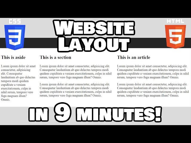 CSS website layout in 9 minutes! 🗺️