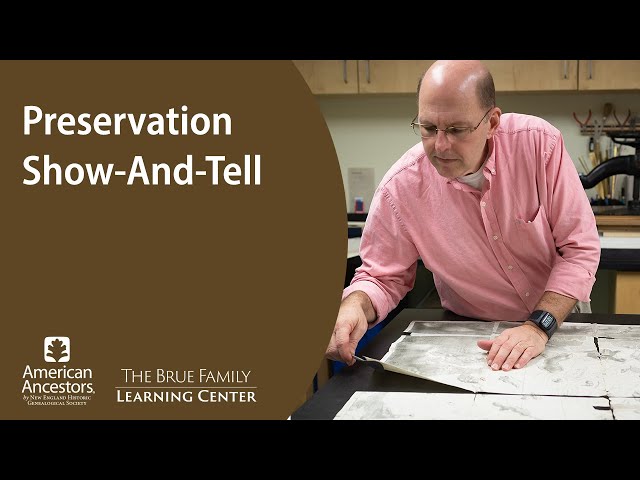 Preservation Show-And-Tell (Facebook Live Event)