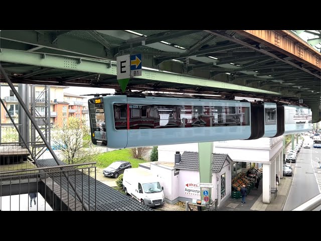 🇩🇪 Wuppertal, Schwebebahn 💫 Seit 1901 geöffnet 💫 Die Hängebahn ist die älteste der Welt 💫