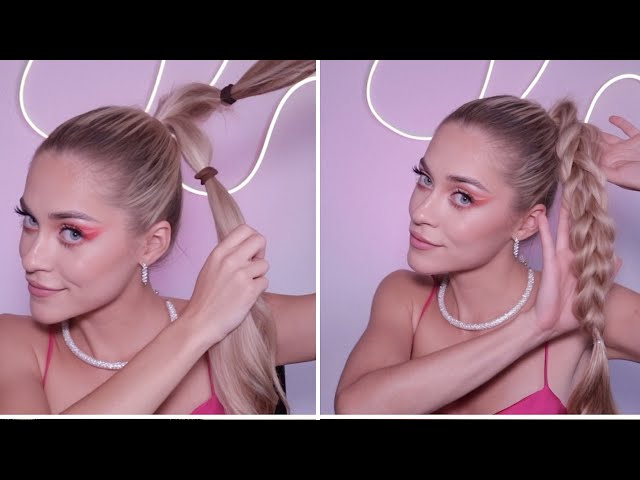 NEW HAIR HACK: 1 MINUTE BRAID WITH RIBBONS
