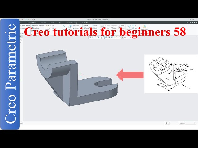 Creo parametric tutorials for beginners|creo|proE|tutorial-58