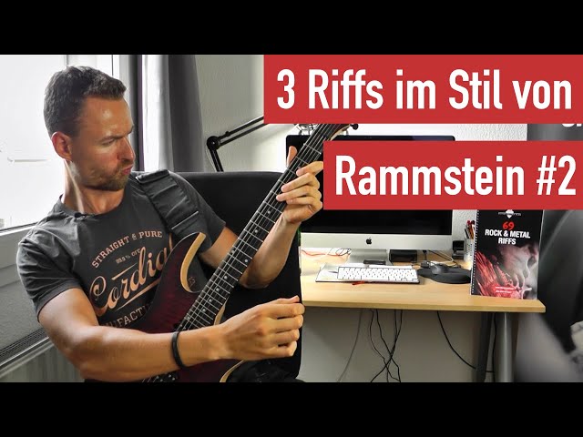 E-Gitarren Riffs lernen - 3 Riffs im Stil von Rammstein #2 | Guitar Master Plan