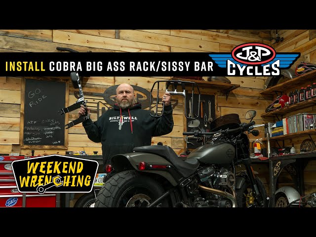 Cobra Big Ass Rack and Sissy Bar Softail Install : Weekend Wrenching