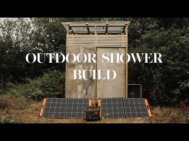 Renovation Pt.2 | Building an off-grid, outdoor shower, getting hot water & trying our solar setup