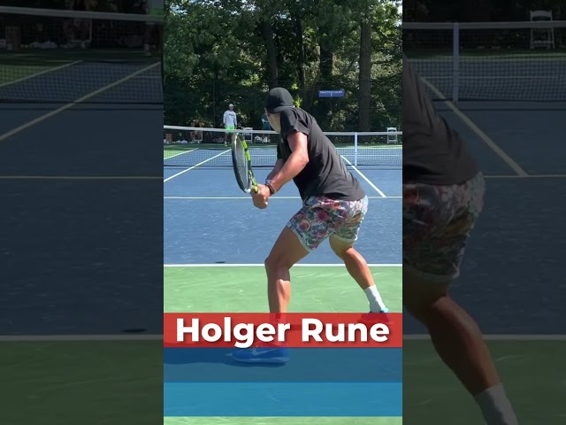 Holger Rune Backhand Slow Motion @EMTennis