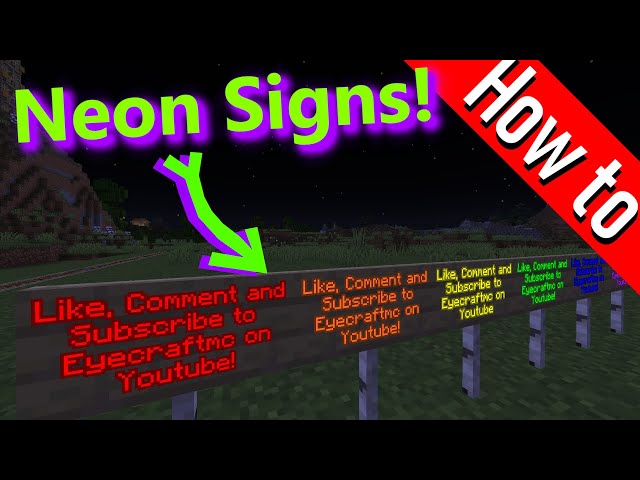 Minecraft 1.17: How to Make the New Rainbow Neon Glow Signs - Tutorial
