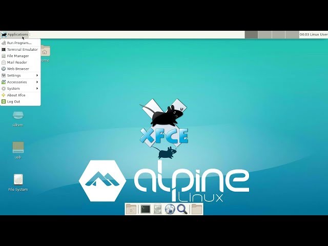 How to install GUI in Alpine Linux - Desktop Environment XFCE