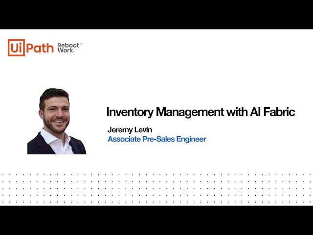 UiPath AI Center: Inventory Management