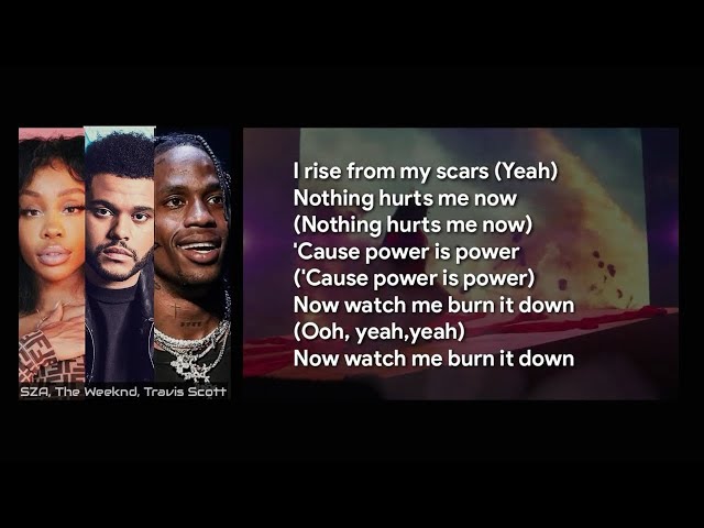 SZA, The Weeknd, Travis Scott - Power Is Power (Lyrics Video)