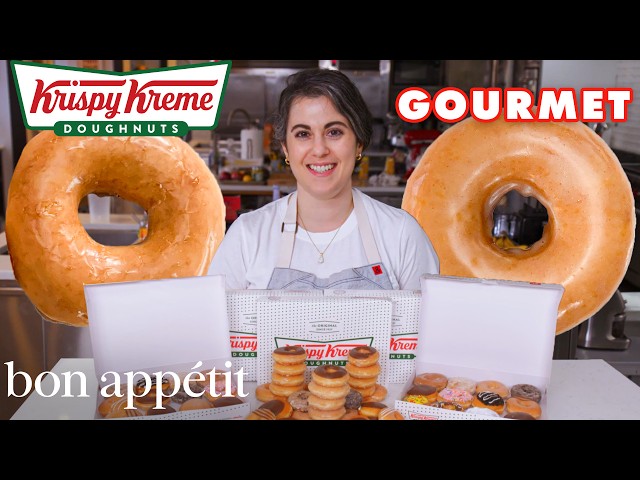 Pastry Chef Attempts to Make Gourmet Krispy Kreme Doughnuts | Gourmet Makes | Bon Appétit